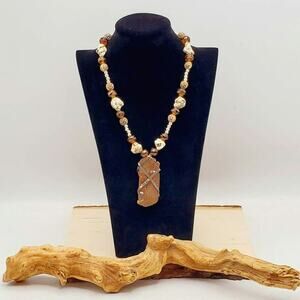 Rare Vintage Goddess Power Boho Statement Necklace